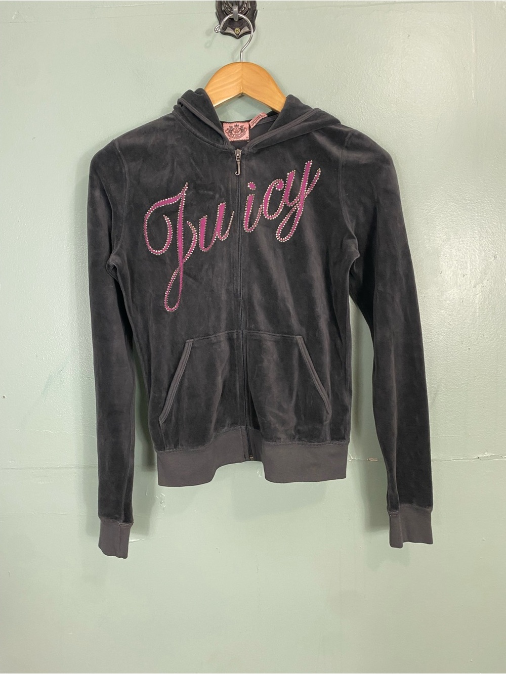 Juicy‎ Couture VTG Vintage Zip Up Gray Hoodie Medium